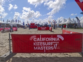 California kitesurfing Masters 2025, Kite Village tents with kite equipment for sale, marketplace,