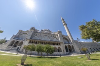 Suleymaniye mosque, a masterpiece of ottoman architecture, basks in the sunlight, showcasing its