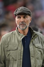 TV expert for Sat.1 Markus Ballbel, portrait beret, Allianz Arena, Munich, Bavaria, Germany