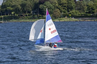 Sailing boat, Kiel Fjord, Kiel, Schleswig-Holstein, Germany