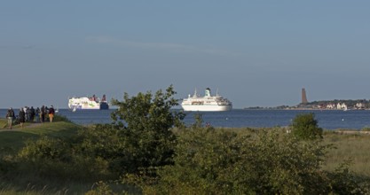 Stena Line ferry Stena Scandinavica, cruise ship Germany, naval memorial, Laboe, Kiel Fjord,