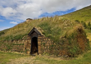 Eiríksstadir, Viking-era longhouse, where the explorer of America Leifur Eiríksson was born,