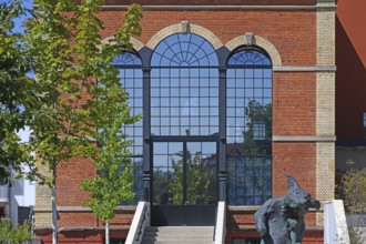 Artist's studio of the artist Stefan Strumbel in a former, historic boiler house of a brewery, in