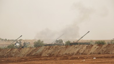 A Turkish Army tank participating in the expulsion of ISIS militias from northern Syria. Aleppo,