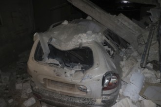 Buildings and cars destroyed by the deadly earthquake that struck Turkey and Syria, leaving tens of