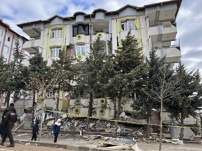 Buildings and public properties severely damaged by the powerful earthquake that struck Turkey,