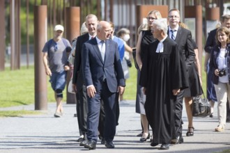 Kai Wegner (Governing Mayor of Berlin) walks to a wreath-laying ceremony to commemorate the