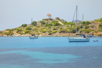 Panormitis bay, Panormitis, Symi Island, Dodecanese Islands, Greece