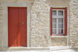Traditional house, Chorio, Symi Island, Dodecanese Islands, Greece