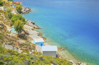 Nimborio Beach, Nimborio, Symi Island, Dodecanese Islands, Greece