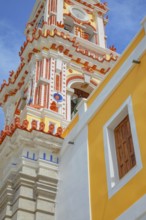 Bell tower, Panormitis monastery, Panormitis, Symi Island, Dodecanese Islands, Greece