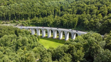 Todsburg bridge, A8 federal motorway near Mühlhausen im Täle. Albaufstieg in the course of the A8