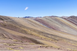 Rainbow Mountain Palcoyo, with hiking trail, Checacupe district, Cusco, Peru