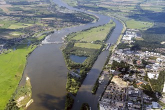 Geesthacht Elbe weir and lock Elbe island with FFH area, Elbe bridge with barrage, Elbe bridge,