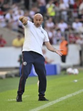 Coach Vincenzo Italiano FC Bologna Gesture Gesture on the sidelines MHPArena, MHP Arena Stuttgart,