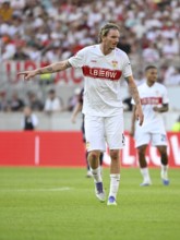 Nick Woltemade VfB Stuttgart (11) Gesture Gesture MHPArena, MHP Arena Stuttgart, Baden-Württemberg,