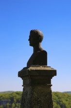 Hauff monument, bust of Wilhelm Hauff, monument modelled on the model of the Stuttgart sculptor