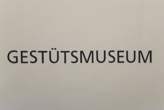 Stud Museum at the Lauterquelle, lettering on the façade, letters, Offenhausen, municipality of