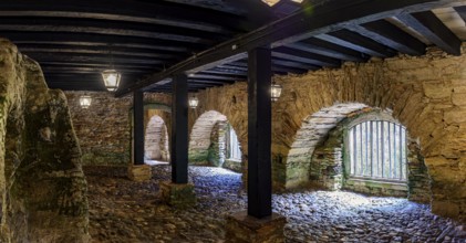 Interior of an old slave quarters in the basement of an old house in the historic city of Ouro
