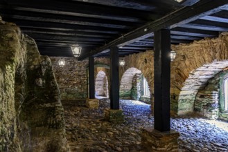 Interior of an antique slave quarters in the basement of an old house in the historic city of Ouro