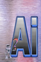 Symbol photo, AI Artificial Intelligence, AI Artificial Intelligence, future of humanity, Business