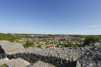 Veringen Castle, ruins, wall remains, view, Veringenstadt, Swabian Alb, Baden-Württemberg, Germany