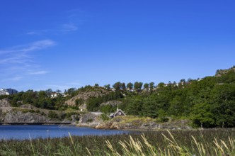 Picturesque landscape and spectacular beach promenade in Uddevalla, Bohuslän, Västra Götalands län,