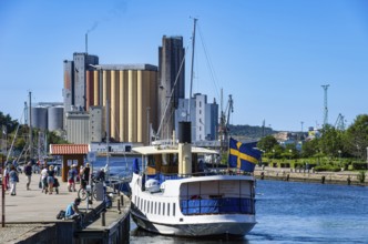 The MS Sunningen, an archipelago boat, docks in the guest harbour of Uddevalla, Bohuslän, Västra
