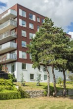 Modern apartment building built in 2020 in Ystad, Skåne County, Sweden, Scandinavia