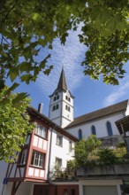 The Protestant Reformed Church of St Dionysius in the old town of Diessenhofen, Canton Thurgau,
