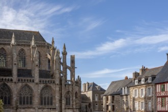 Facades in Tréguier, Brittany, France
