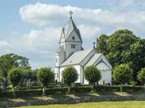 Baldringe country church from the 12th century and rebuilt in the 19th century and 1950s in Ystad