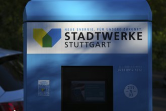 Charging station, charging station, Stadtwerke Stuttgart for electric cars, electric filling