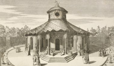 Japanese house in the royal garden Sanssouci near Potsdam, Germany, around 1880, digitally restored