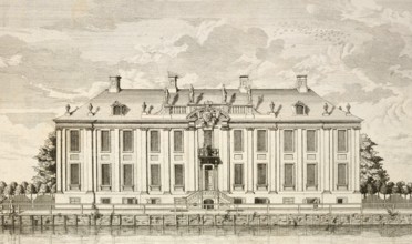 Prince Ferdinand's pleasure palace in Friedrichsfelde, Berlin, Germany, around 1880, digitally