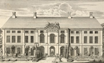 Royal pleasure palace at Schönhausen, garden side, Pankow, Berlin, Germany, around 1880, digitally