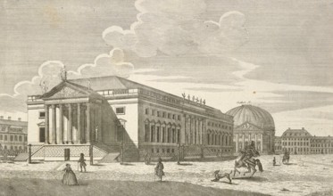 Royal Opera House in Berlin, Germany, around 1880, digitally restored reproduction of a 19th