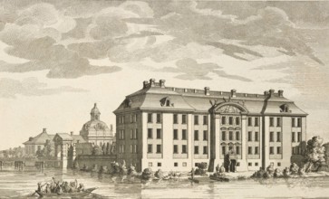 Royal Prussian pleasure palace, Köpenick Palace, Berlin, Germany, around 1880, digitally restored