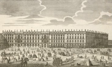 Royal Palace in Berlin and Paradeplatz, Germany, around 1880, digitally restored reproduction of a