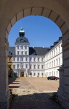 Court of Honour, Weißenfels baroque castle Neu-Augustusburg, baroque building, museum, Weißenfels,