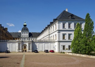 Court of Honour, Weißenfels baroque castle Neu-Augustusburg, baroque building, museum, Weißenfels,