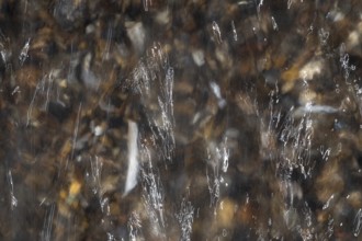 Close-up of moving water with a pattern of light and shadow, long exposure, North Sea, Denmark