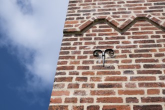 Brick wall detail, 14th century church, Old Town, Ringkøbing, Ringkøbing Fjord, Denmark