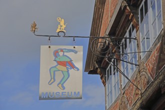 Nose shield with figure of Till Eulenspiegel, Eulenspiegel Museum, Am Markt, Mölln,