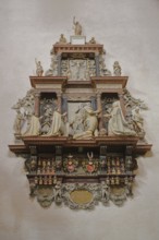 Aisle with monument to Bothmer with figures and decorations, Lower Saxon noble family, Stockem,