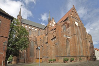Gothic St George's Church, UNESCO, Brick Gothic, Brick church, Wismar, Mecklenburg-Western