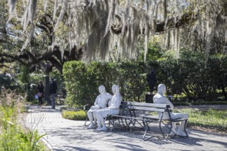 New Orleans, Louisiana - The sculpture garden at the New Orleans Museum of Art in City Park. Three
