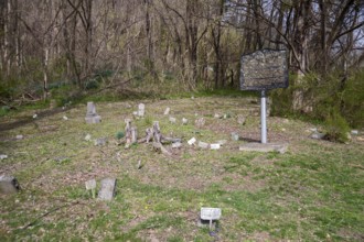 Pikeville, Kentucky - Grave markers in the Dils Cemetery. The Dils Cemetery was the first racially