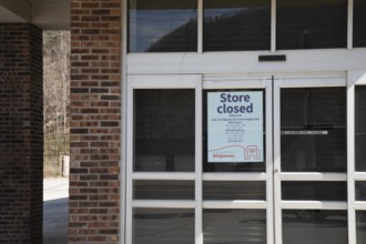 Cumberland, Kentucky - A closed Walgreens drug store in the mountains of eastern Kentucky. A sign
