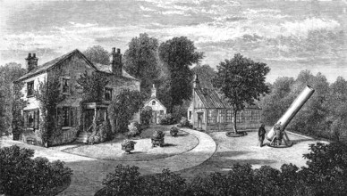 Residence and telescope of James Nasmyth (born 19 August 1808 in Edinburgh, died 7 May 1890 in
